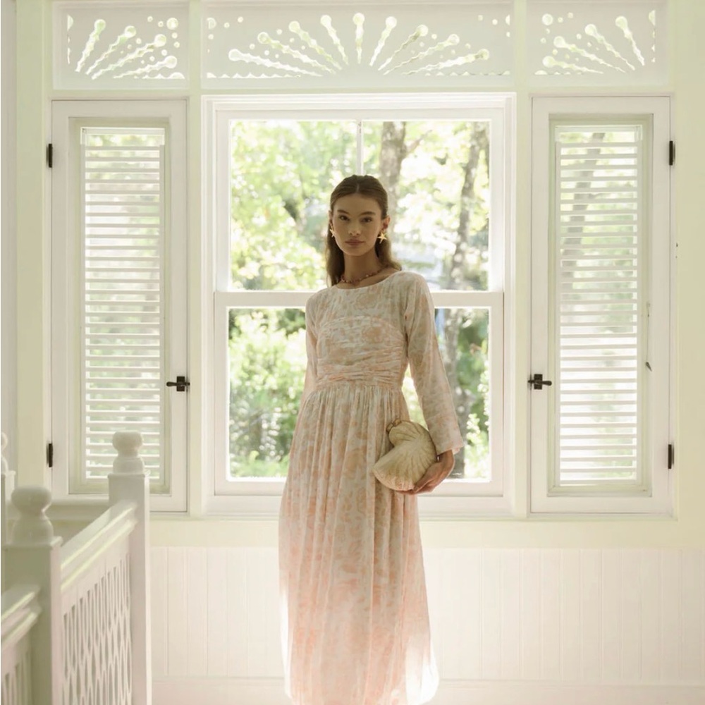 Elegant Cream Midi Dress